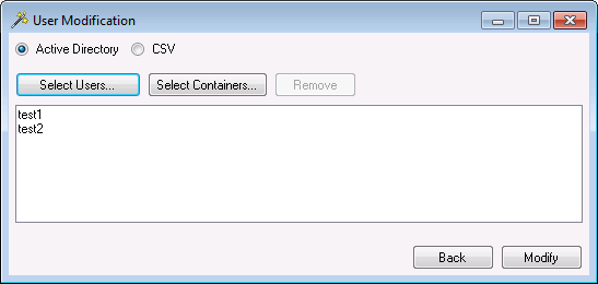 Active Directory modify User